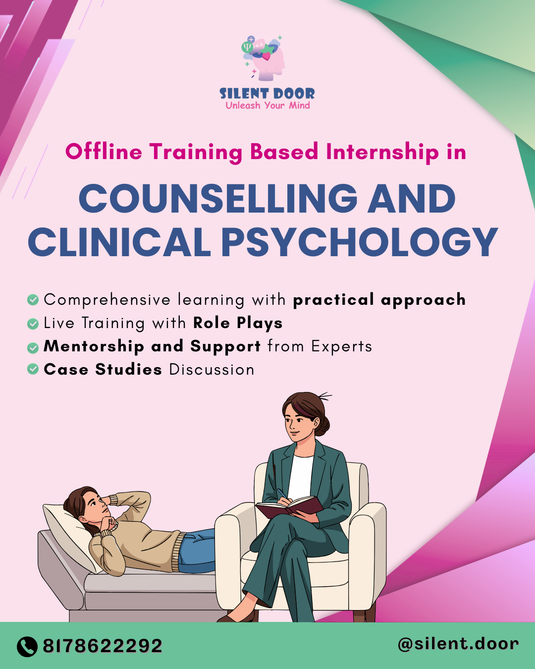Offline training based internships in counselling and clinical psychology