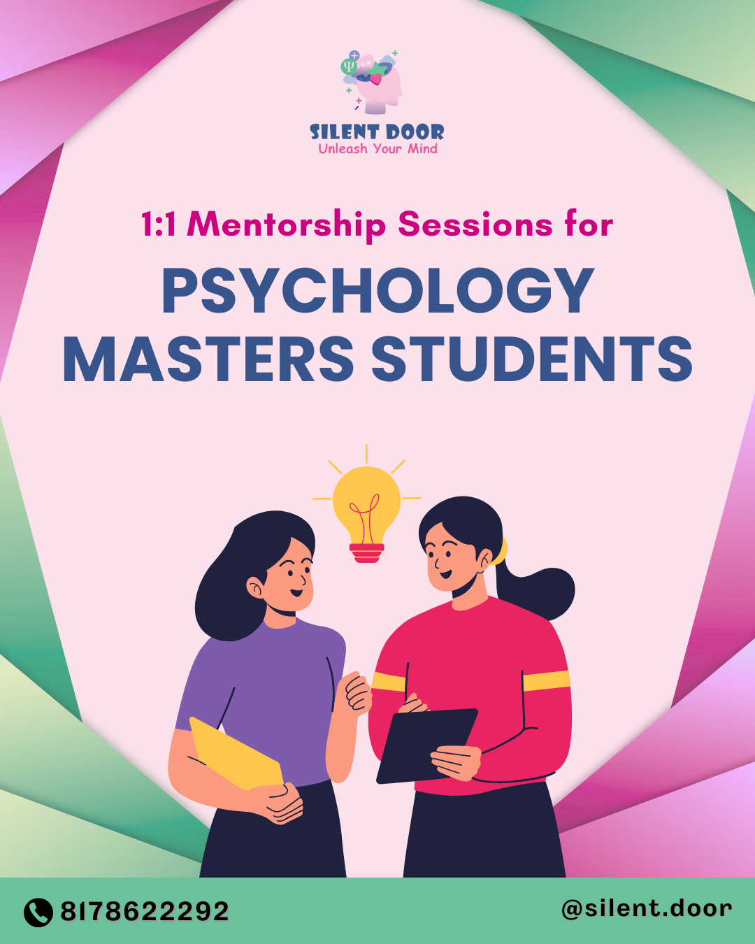 1:1 Mentorship sessions for Psychology Masters students